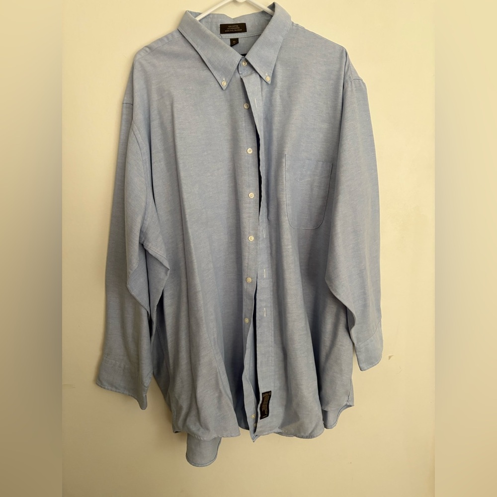 Alexander Lloyd Menswear Button down Blue Shirt Big 20 34/35